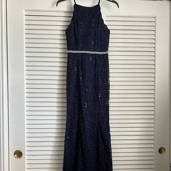 bcx navy blue dress NWT BCX Dress - Navy blue scalloped sleeveless sheath dress, S